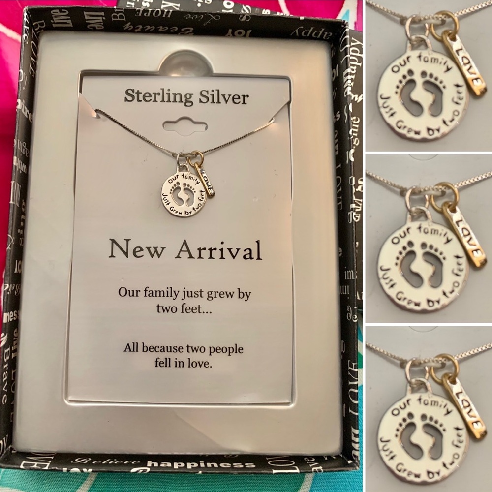 NWT Sterling New Baby Celebration Necklace